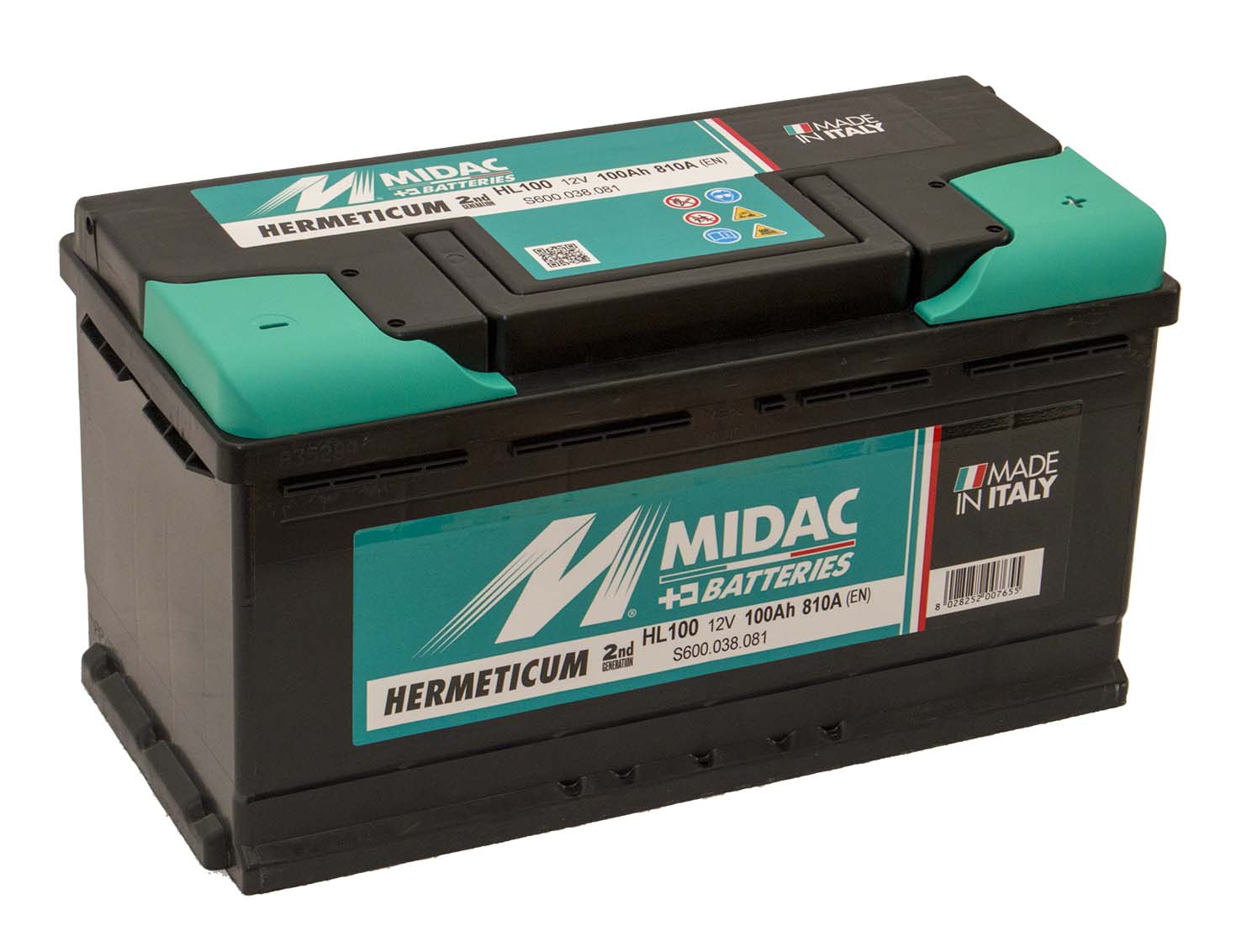 Автомобільний акумулятор MIDAC HERMETICUM 6СТ-100L